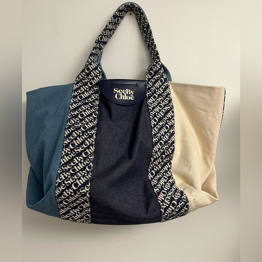 See by Chloe canvas tote